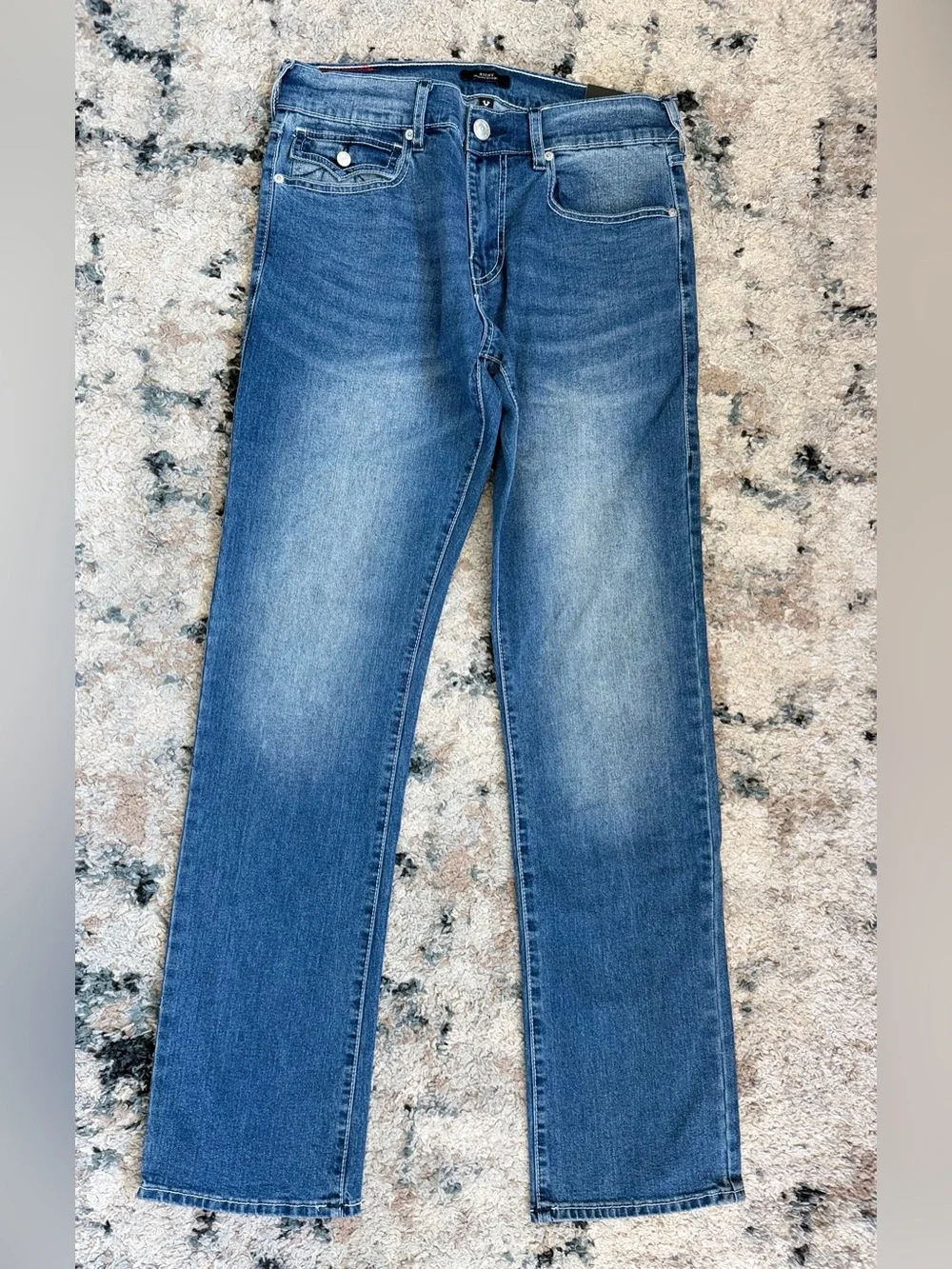True Religion Men's Medium Blue Relaxed Denim Jeans